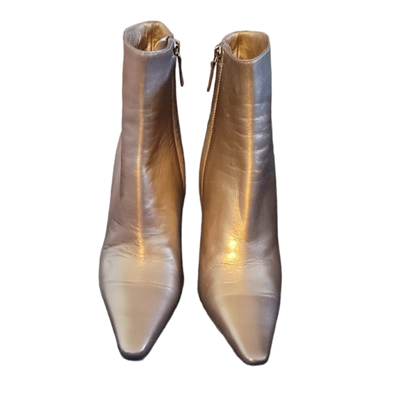 Ralph Lauren  Never Worn In Box Bronze Metallic Nappa Leather Ankle Bootie - Picture 2 of 7